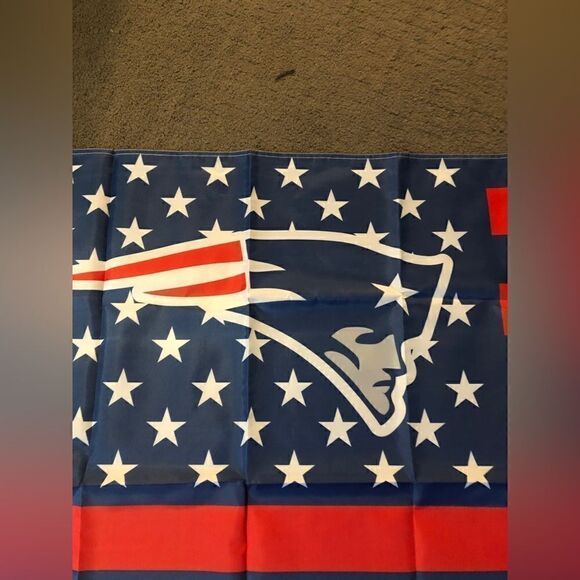 New England Patriots stars and stripes one sided team flag 3’ x 5’ - Picture 3 of 4